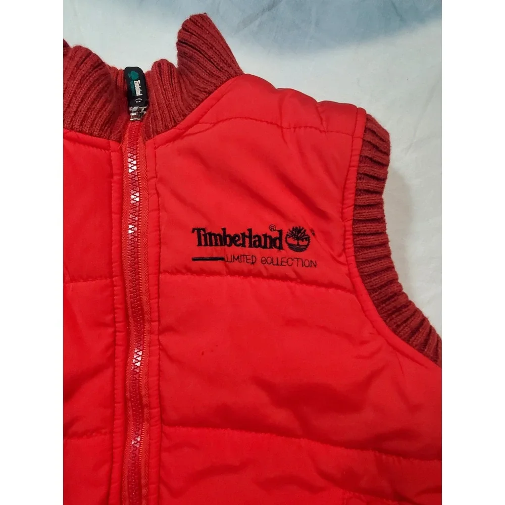 Timberland Limited Collection Puffer Vest Kids Red Gorpcore Archive